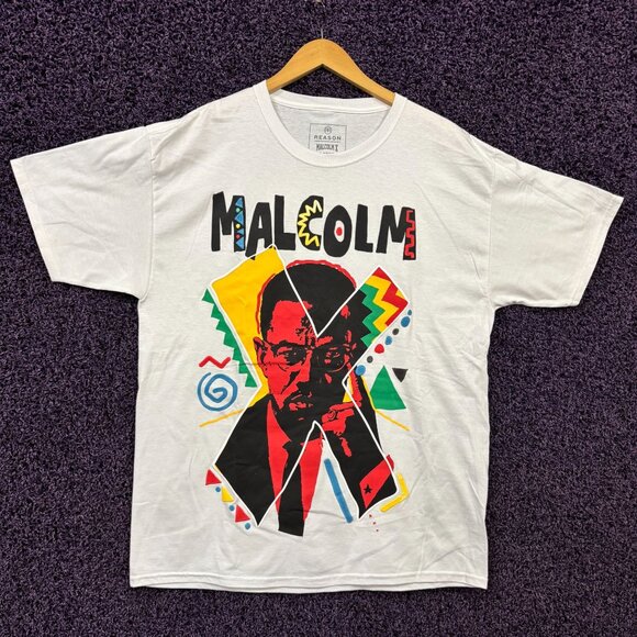 Reason x Malcolm X By Any Means Necessary Movie T-Shirt L - Picture 1 of 5